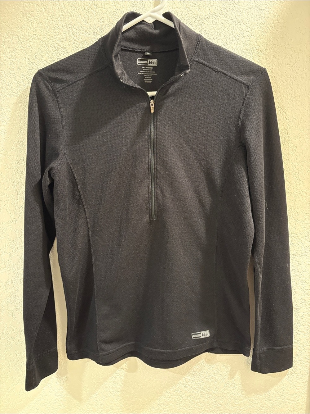 REI Black Half-Zip Fleece Top